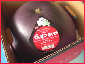 画像: 北海道当麻産『でんすけ すいか』Lサイズ１玉6~7kg優品